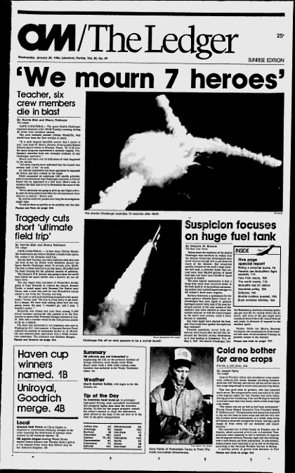 The Ledger front page